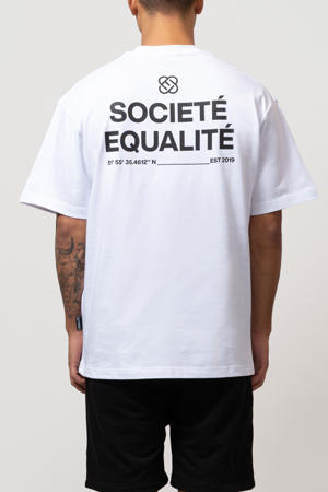 T-shirt SOCIETÉ met backprint wit