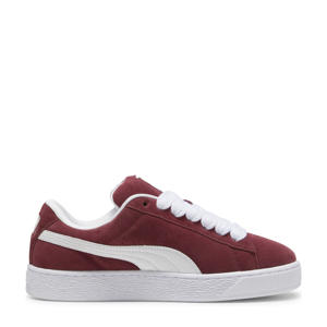 Suede  sneakers donkerrood/wit