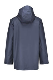 thumbnail: Blauwe heren America Today jas Jake van polyester met effen, lange mouwen, capuchon en rits- en knoopsluiting