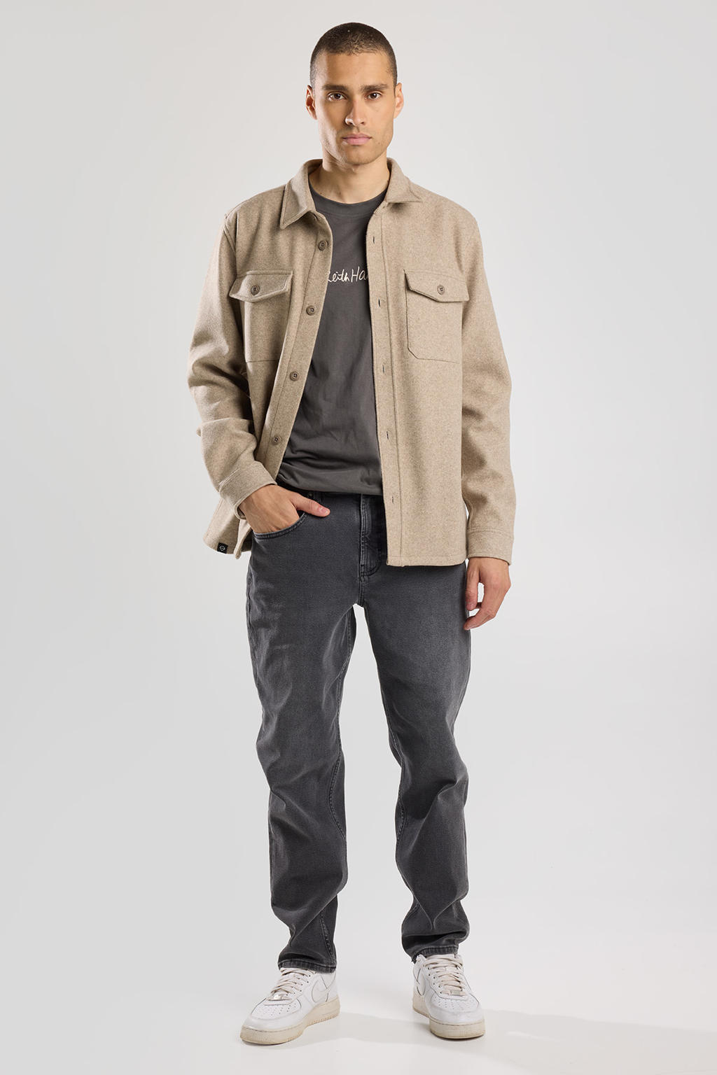 America Today relaxed jeans Delta grijs
