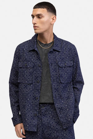 casual overhemd blauw