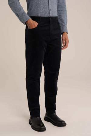 corduroy tapered fit broek heavy blue