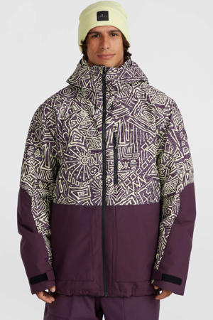 ski-jack Block donkerpaars/geel