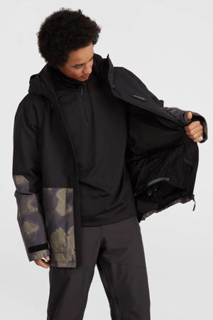 ski-jack Block zwart/groen/beige