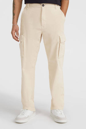 corduroy loose fit cargo broek ecru