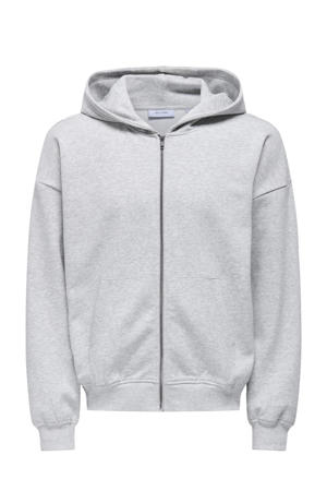 sweatvest ONSTURNER lichtgrijs