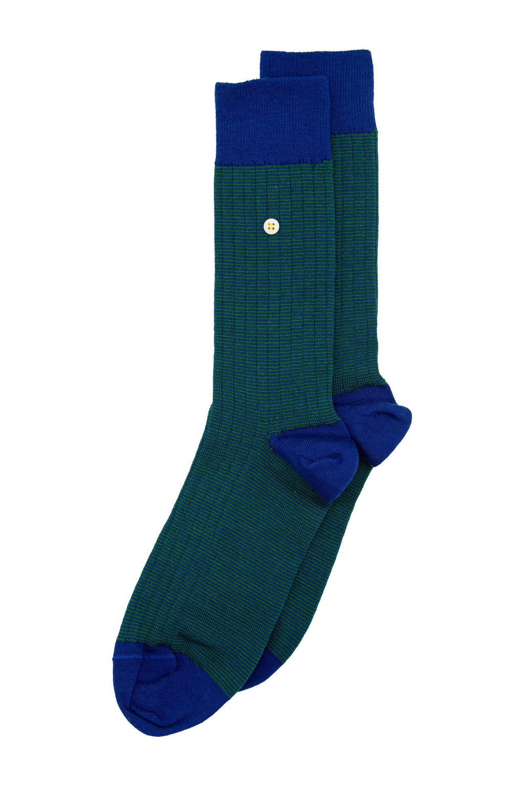 Alfredo Gonzales sokken Merino Rib Stripes blauw/groen