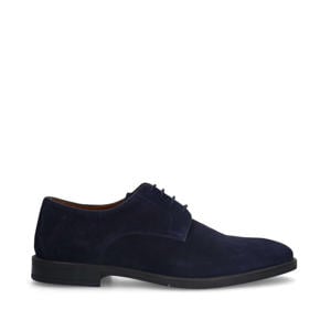 suède veterschoenen donkerblauw