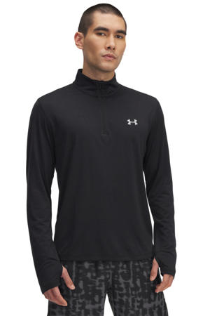 hardloopshirt Launch 1/4 ZIP zwart / reflecterend
