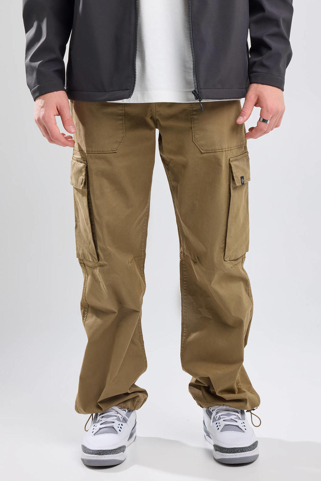 America Today loose fit cargo broek beige
