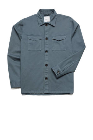 regular overshirt grijsblauw