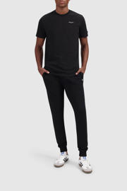 thumbnail: Zwarte heren Ballin T-shirt van katoen met effen, korte mouwen en ronde hals