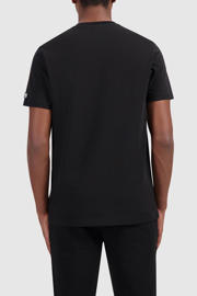 thumbnail: Zwarte heren Ballin t-shirt van katoen met effen, korte mouwen en ronde hals