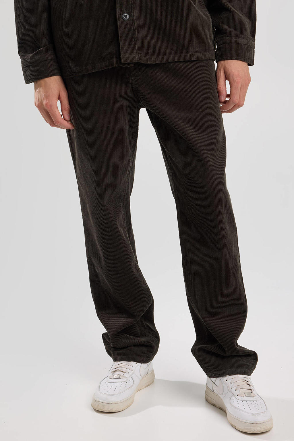 America Today corduroy loose fit broek Percy groen