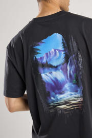 thumbnail: America Today regular fit T-shirt Eugene met backprint zwart