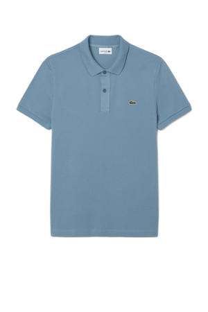 slim polo blauw