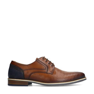   leren veterschoenen cognac
