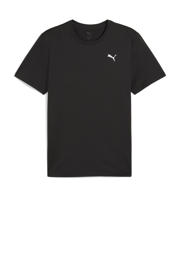 thumbnail: Zwarte heren Puma sportshirt van polyester met effen, korte mouwen en ronde hals
