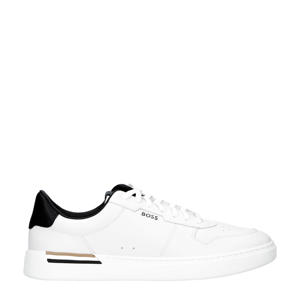   leren sneakers wit