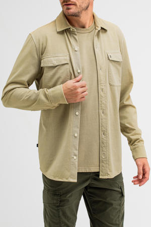 regular fit Finn Pocket Jersey overshirt lichtgroen