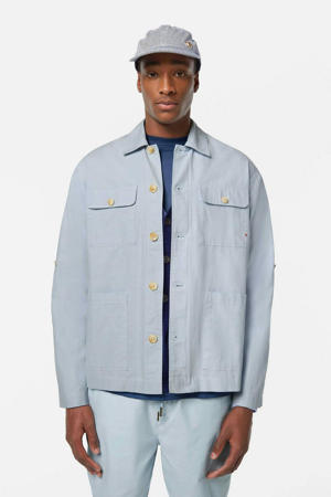 linnen relaxed overshirt lichtblauw