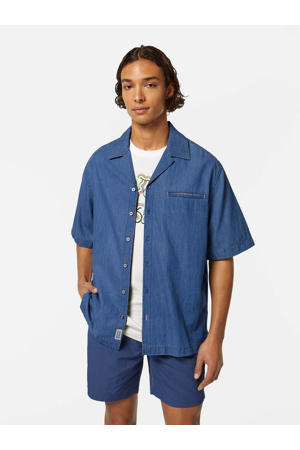 denim casual overhemd blauw