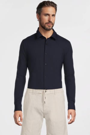 zakelijk overhemd donkerblauw