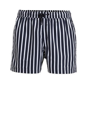 zwemshort donkerblauw/wit