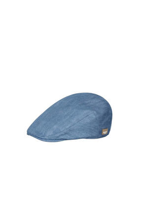 linnen flatcap Jarvis blauw