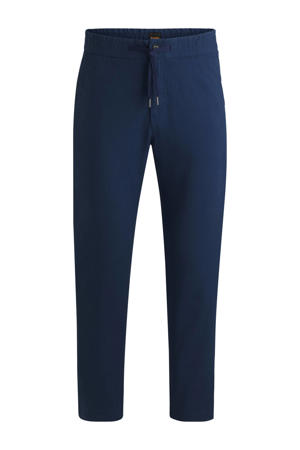 regular casual linnen broek donkerblauw