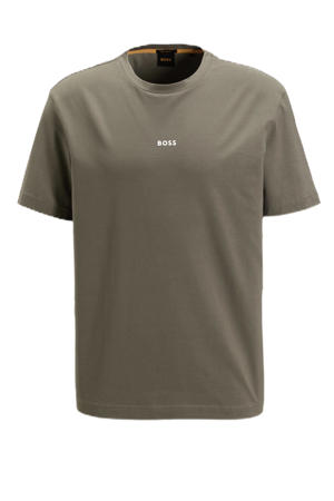 regular T-shirt TChup met logo taupe