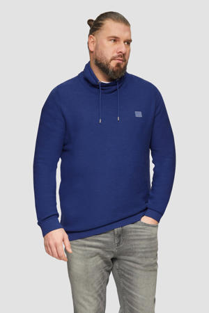 trui blauw fijn gebreid