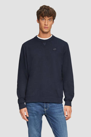 trui fijn gebreid donkerblauw