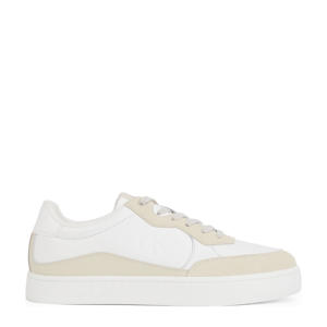   leren sneakers wit/beige