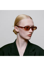 thumbnail: A.Kjaerbede zonnebril met tortoise print Macy bruin