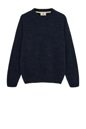 trui donkerblauw grof gebreid 