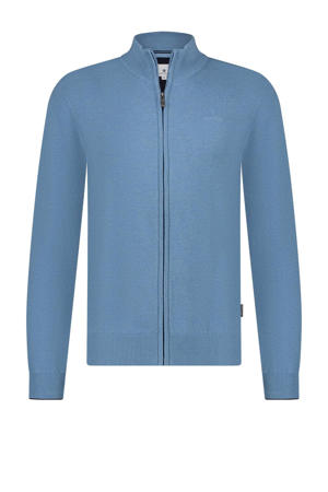 gebreid vest blauw