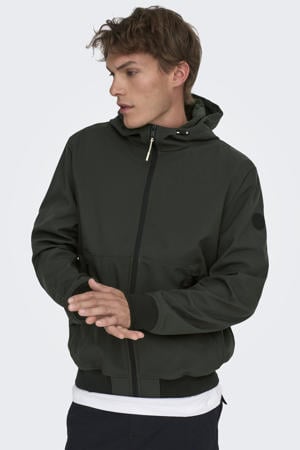 softshell jas donkergroen