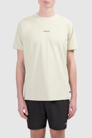thumbnail: Beige heren Ballin t-shirt van katoen met backprint, korte mouwen en ronde hals