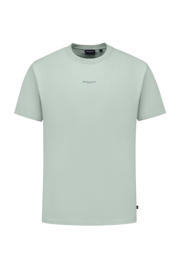 thumbnail: Lichtgroene heren Ballin T-shirt van katoen met backprint, korte mouwen en ronde hals