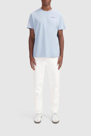 thumbnail: Lichtblauwe heren Ballin T-shirt van katoen met backprint, korte mouwen en ronde hals