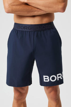   sportshort Borg donkerblauw