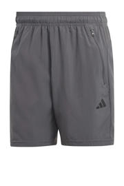 thumbnail: Grijze heren adidas Performance sportshort van polyester met regular fit, elastische tailleband met koord en effen