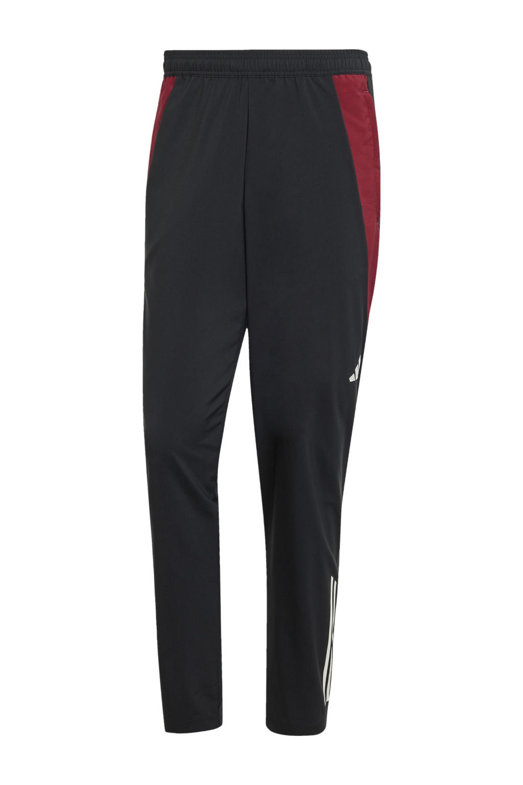 Zwarte heren adidas Performance Manchester United voetbalbroek van polyester met elastische tailleband met koord