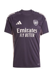 thumbnail: Donkerpaars en witte heren adidas Performance voetbalshirt van polyester met korte mouwen en ronde hals