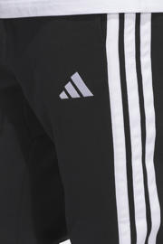 thumbnail: Zwarte heren adidas Sportswear fleece joggingbroek 3S van katoen met regular fit, elastische tailleband met koord en effen