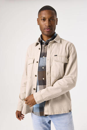 denim overshirt beige