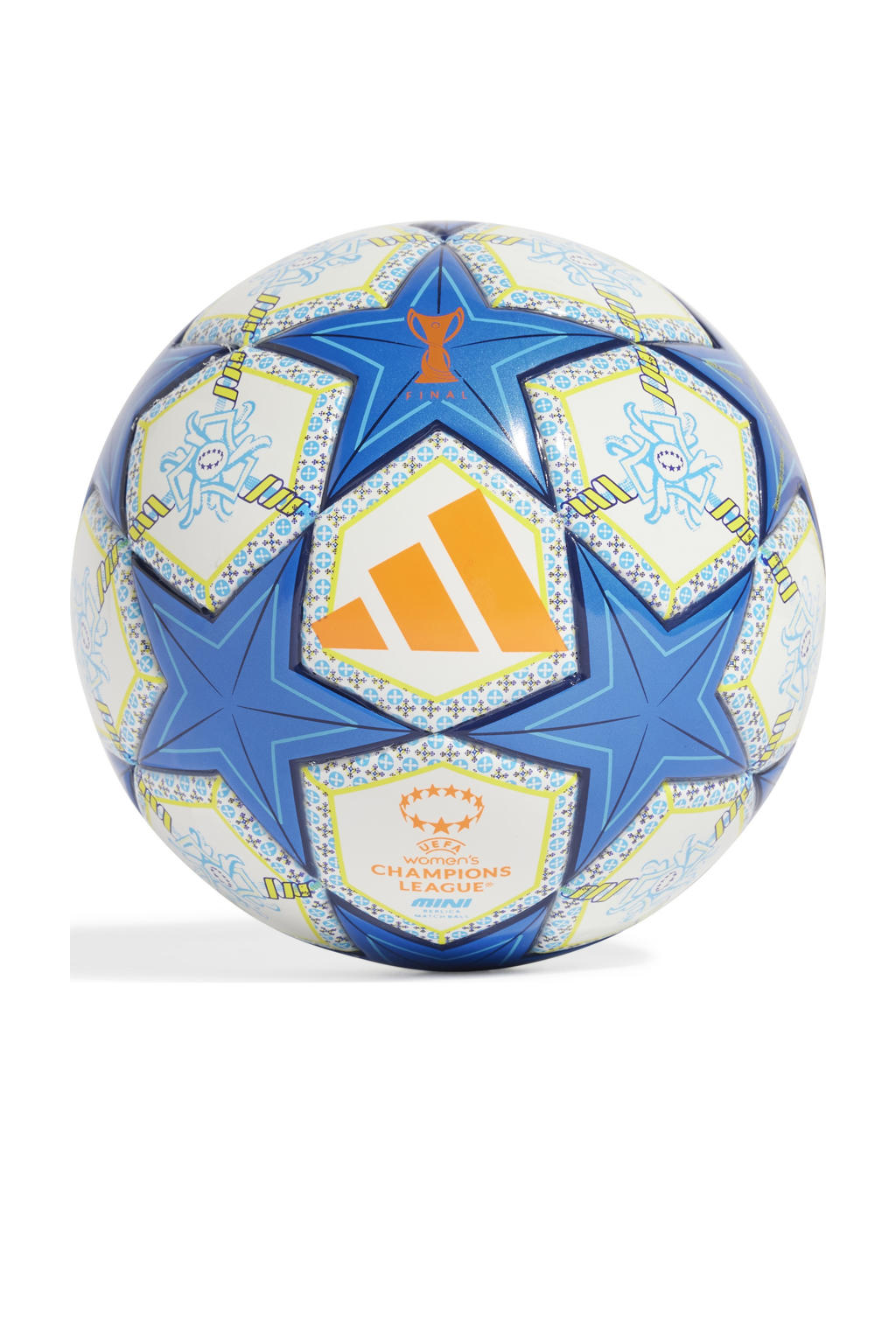 adidas Performance   mnini voetbal Women UEFA Cup League wit/lichtblauw maat 2