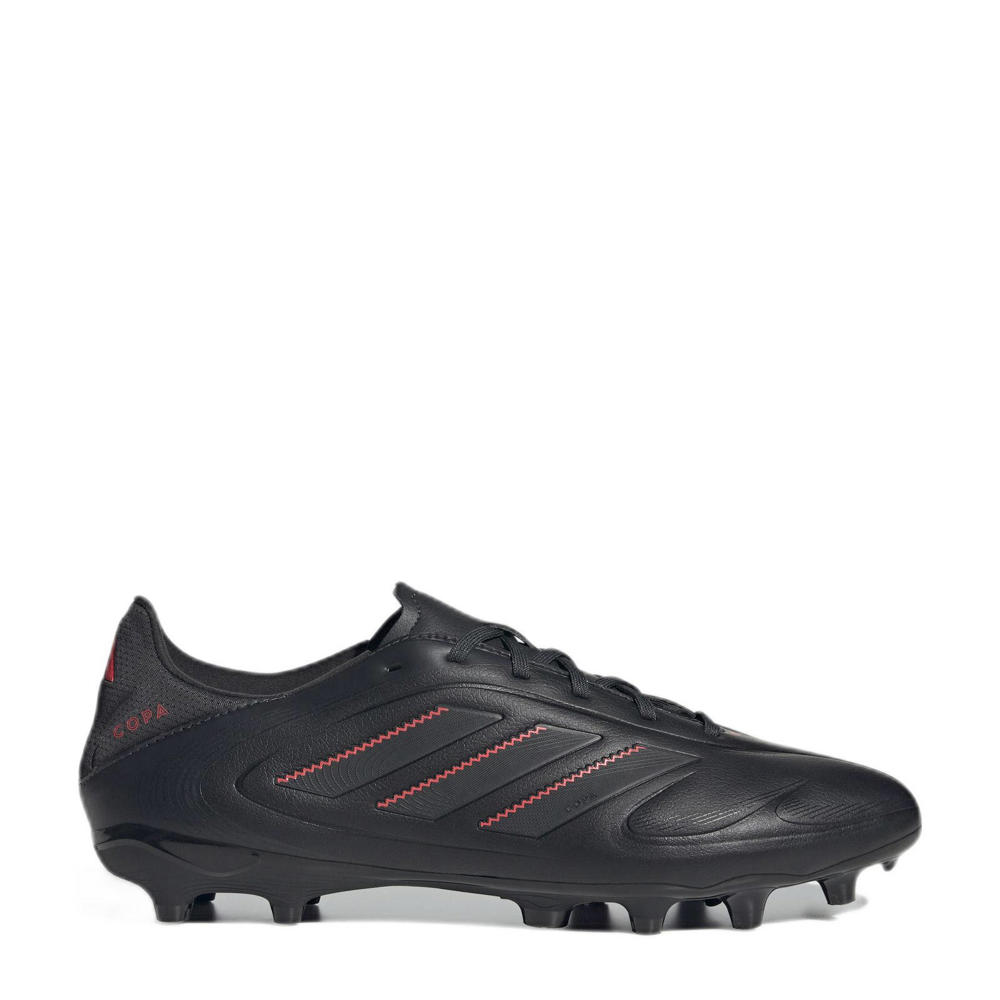 Zwart en antraciete unisex adidas Performance Copa Pure III League FG MG senior voetbalschoenen van imitatieleer/voering: mesh/voetbed: eva met veters