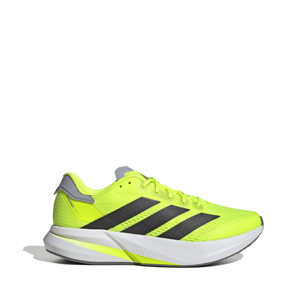 Geel en zwarte heren adidas Performance Duramo Speed 2 hardloopschoenen van mesh-pu/voering: mesh/voetbed: eva met veters